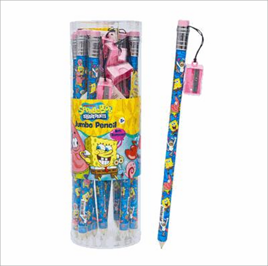 SpongeBob Jumbo Pencil with Sharpener – Kids Writing Pencil