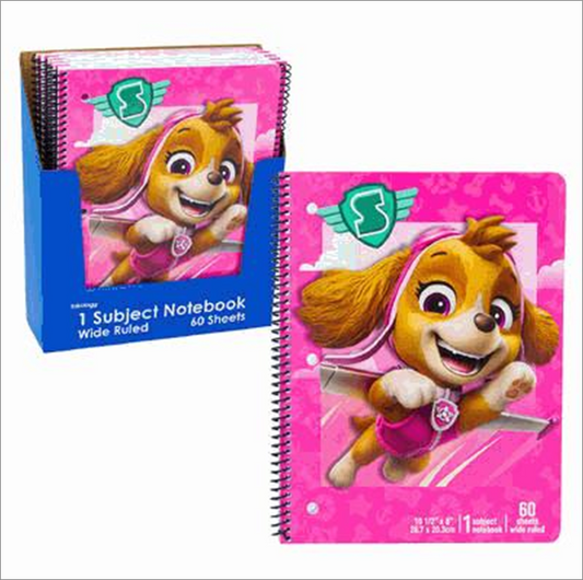 PAW Patrol Themed Notebook – 60 Sheets Spiral