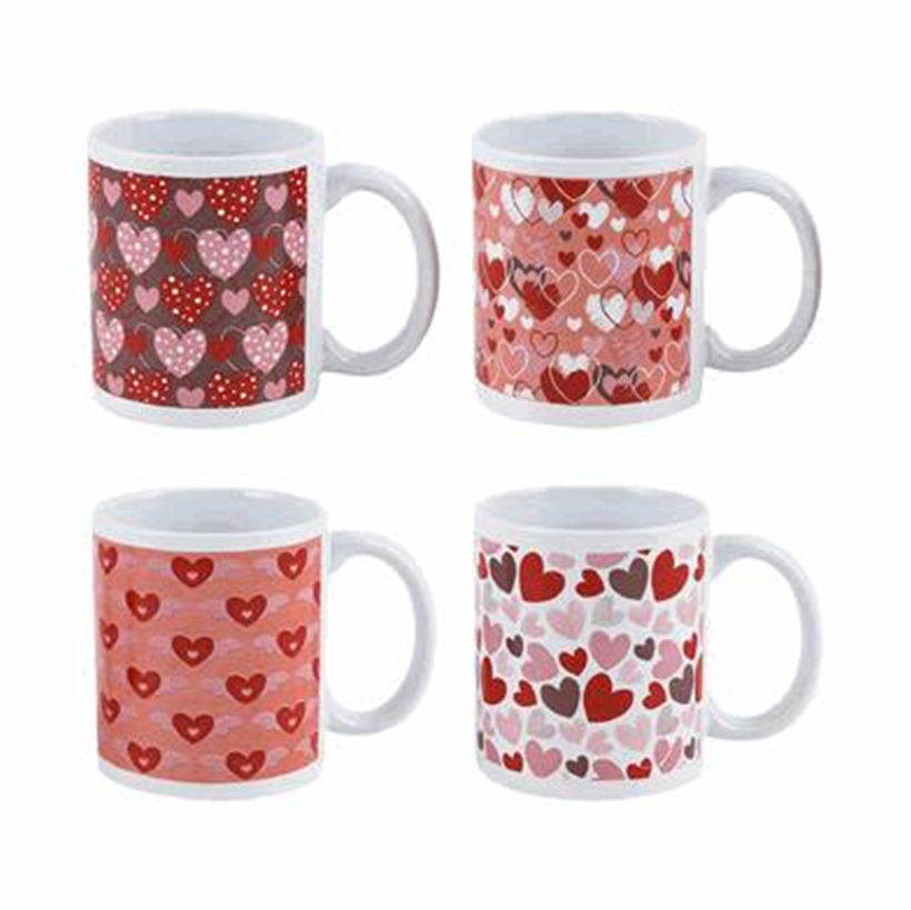 Ceramic Valentine Mug, 11oz / 320ml Romantic Heart Design