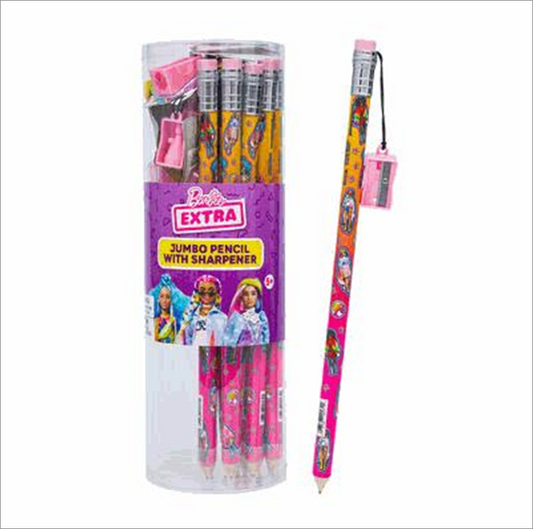 Barbie Jumbo Pencil with Sharpener – Kids Writing Pencil