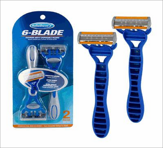 Men’s Razor 2 Pack with 6 Blades – Smooth Shaving Kit