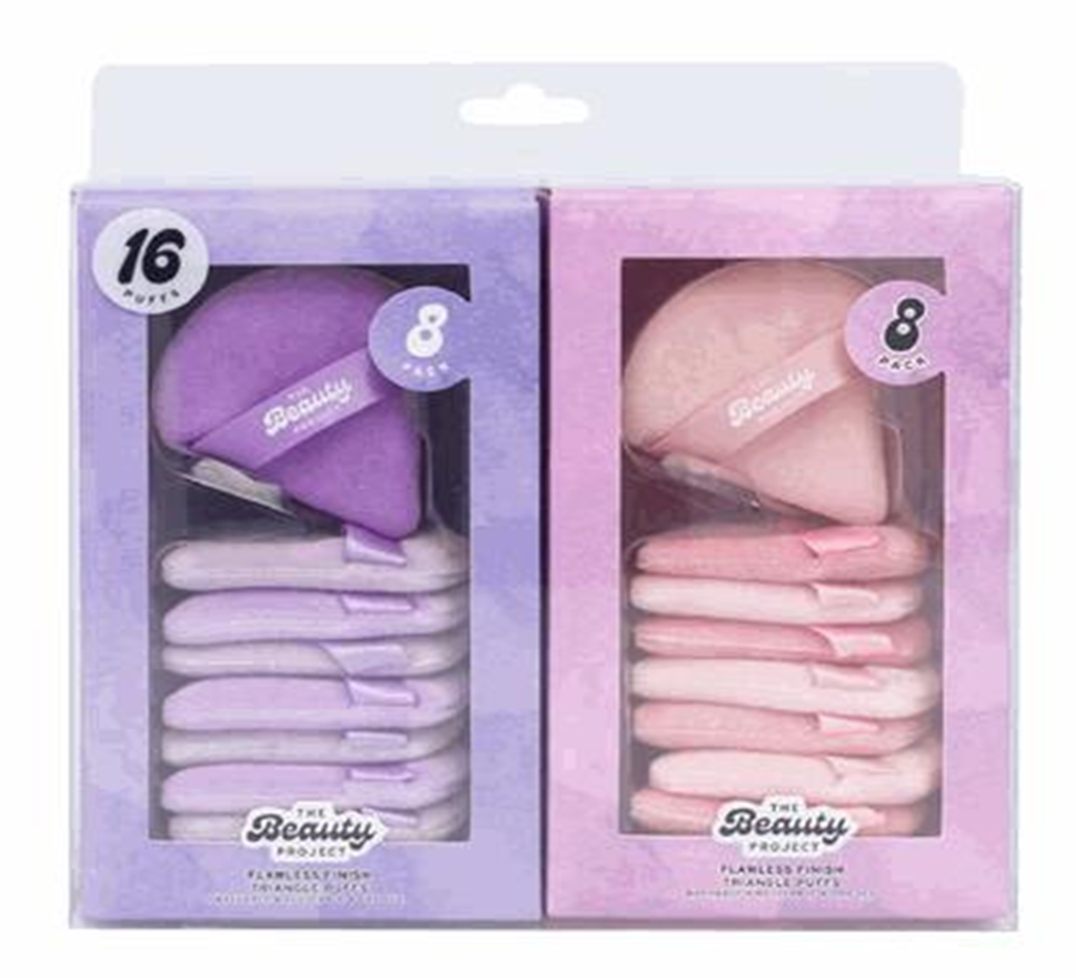 Triangle Makeup Sponge 16pc Set – Soft Blending Puffs for Face