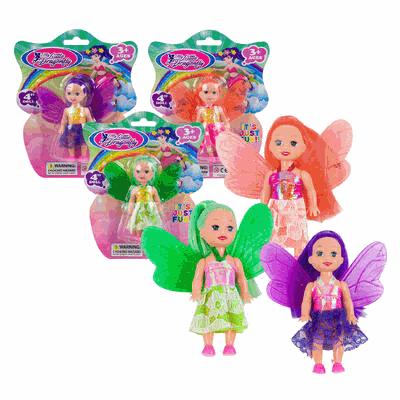 DOLL,4" DRAGONFLY WINGS 3 AST