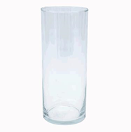 VASE GLASS CYLINDER,3.4X8.5 IN