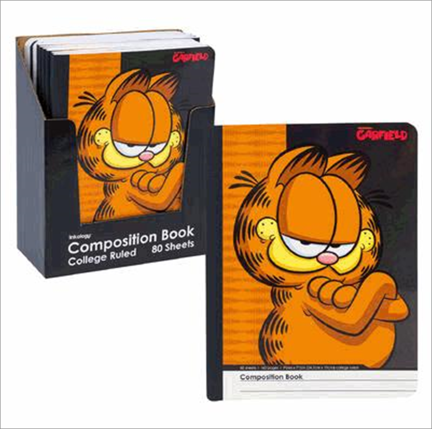Garfield Themed Composition Notebook – 80 Sheets