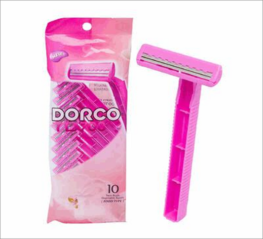 Razor 10pk Twin Blade Pink – Smooth Shave Disposable Razors for Women