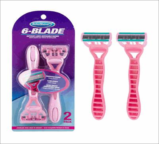 Ladies’ Razor 2 Pack with 6 Blades – Smooth Shaving Kit