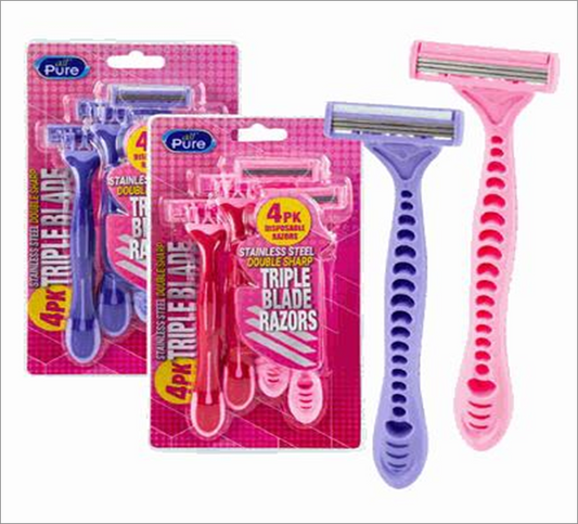 Razor 4pc Triple Blade Women – 2 Assorted Colors