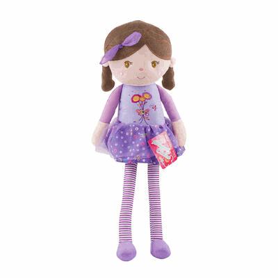 PLUSH RAG DOLL,20"OLIVIA PURPL