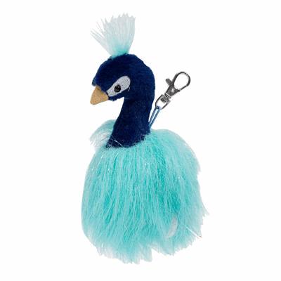 KEYCHAIN,5"MORA PEACOCK CLIP O