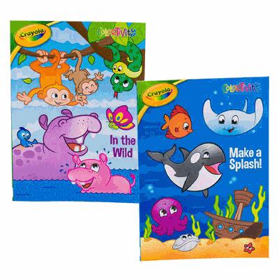 CLRN'G BOOK, 64pg CRAYOLA 2AST