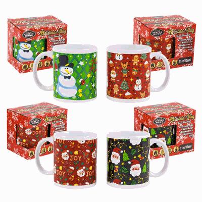MUG,11oz/320ml CERAMIC XMAS 4A