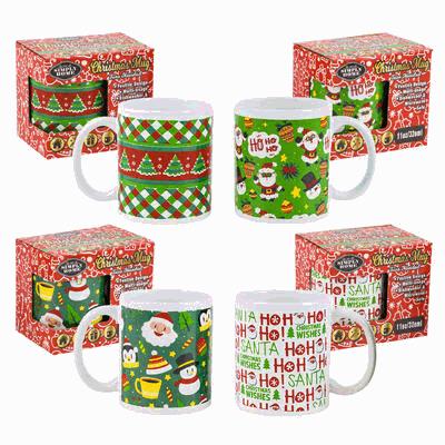 MUG,11oz/320ml CERAMIC XMAS 4A