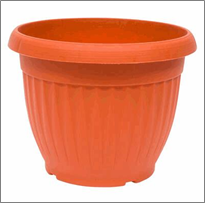 PLANTER,8.07"D LINE RIBBED PLS
