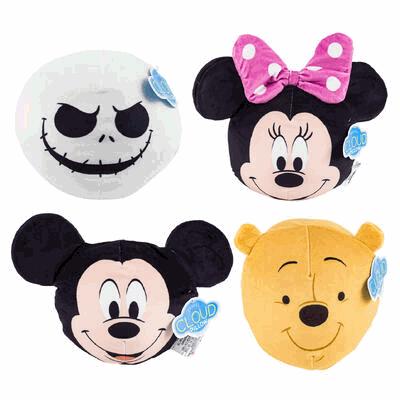 CLOUD PILLOW,8"RND DISNEY 4AST