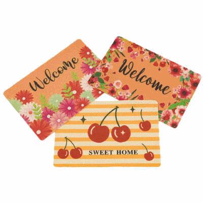 DOOR MAT,16"x24" ASST PVC