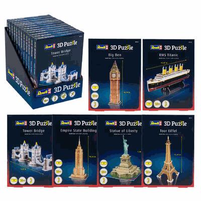 PUZZLE,24pc 10"H 3D inPDQ ASTD