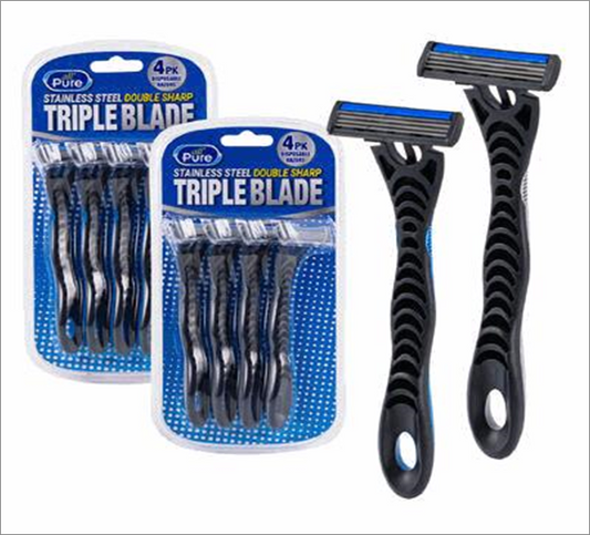 Razor 4pc Triple Blade Men – 2 Assorted Colors