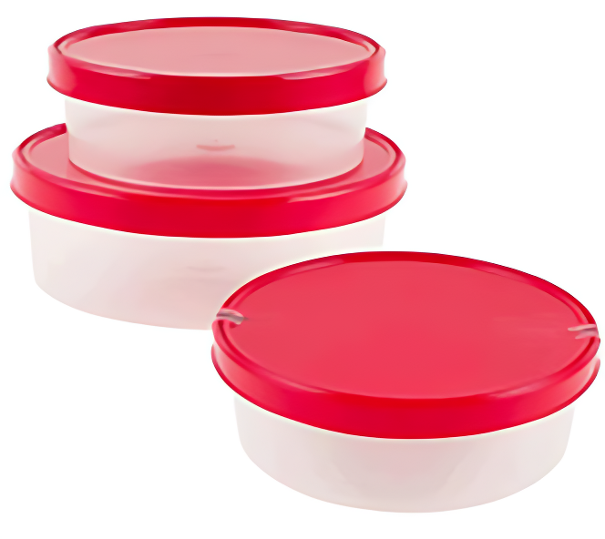FOOD CONTAINER SET,6pc 6"/8" R