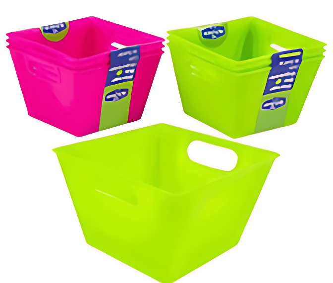 STORAGE BIN,3pk4.5" SQR 2AST