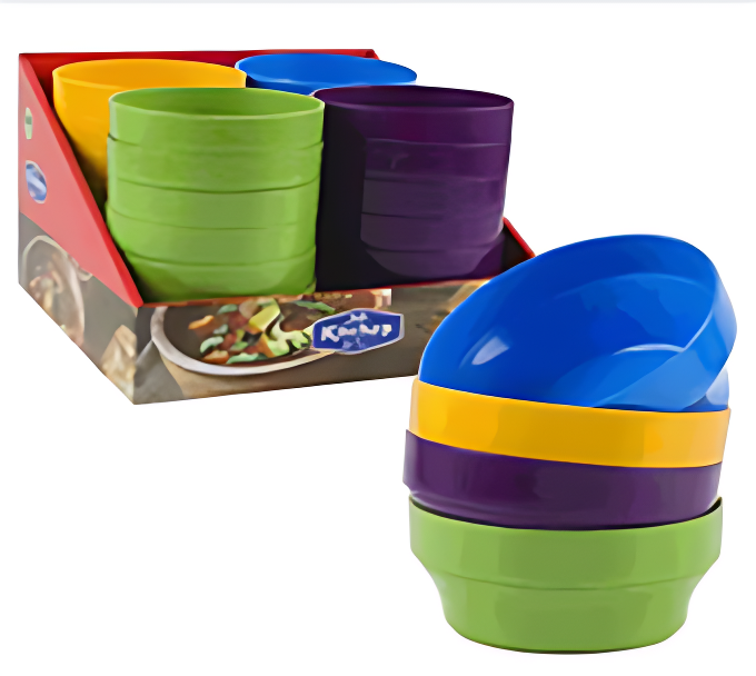 BOWL,5"D PLASTIC 4ASST CLRS