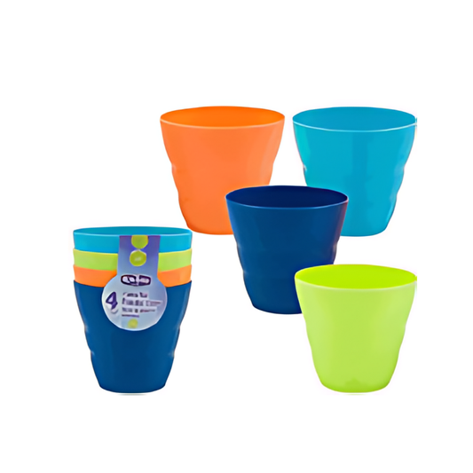 PLASTIC CUP SET,4pc 7.5oz/220m