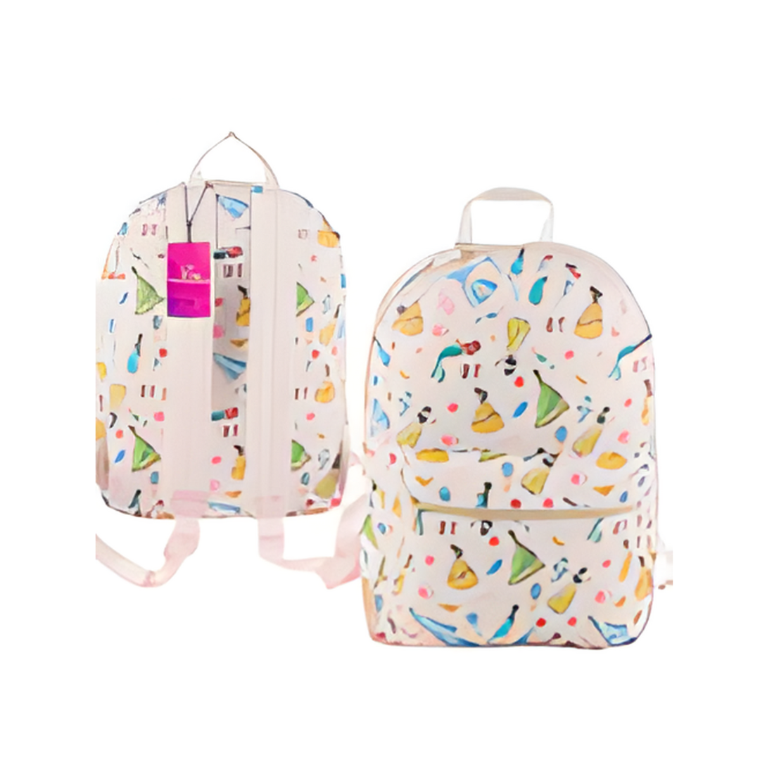 BACKPACK,16"PU DIS PRINCESS WH