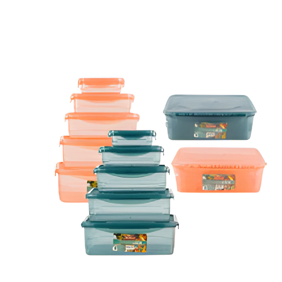 FOOD CONTAINER SET,5pc RECTw/L