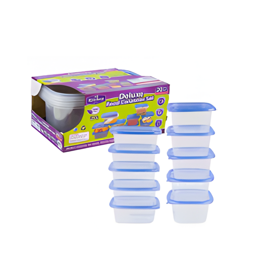 FOOD CONTAINER SET,20pc CLEARw