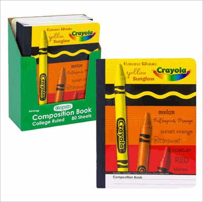 Crayola Themed Composition Notebook – 80 Sheets