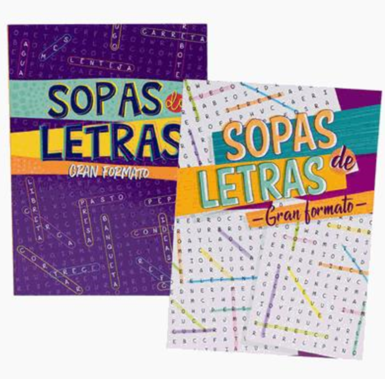 Spanish Find a Word Puzzle Book – 80 Pages, 2 Assorted