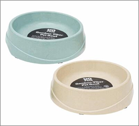 Large Bamboo Fiber Pet Bowl – 2 Assorted Colors