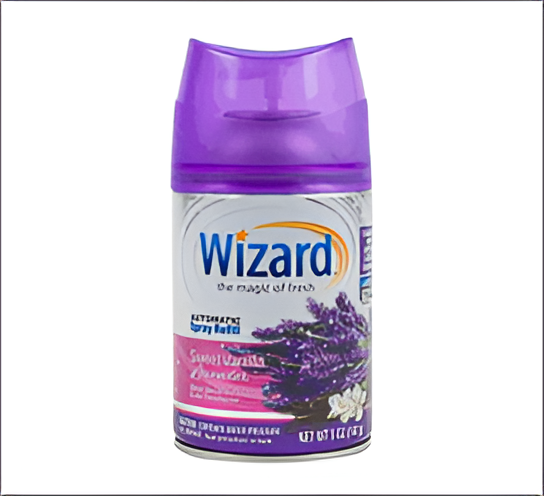 wizard air freshener 5oz sweet vanilla lavender automatic spray refill