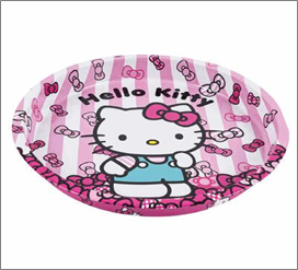Round Serving Tray 12.25"D – Hello Kitty Design
