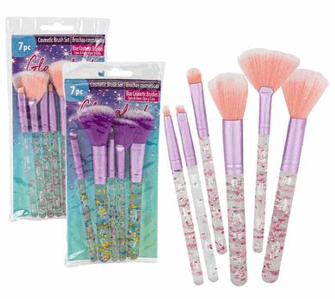 Cosmetic Brush Set – 6pc, 2 Assorted Colors LaColors