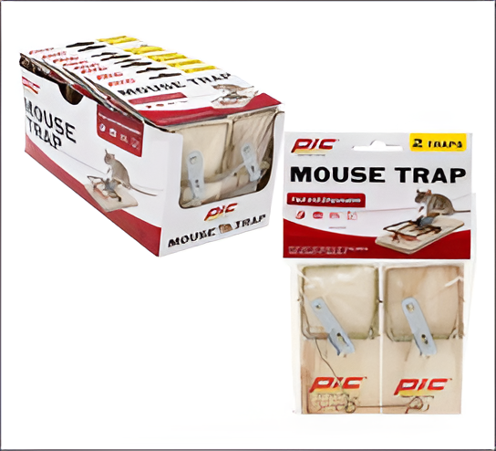 PIC Mouse Trap 2 Pack – Easy-Set, High-Strength Rodent Catcher for Home & Garage