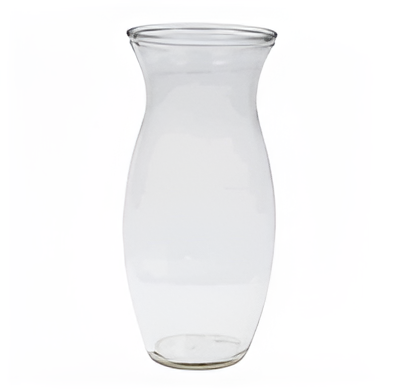 9-Inch Clear Glass Vase