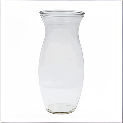 9-Inch Clear Glass Vase