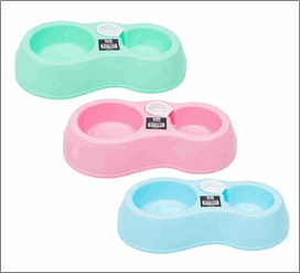Pet Bowl, Dispenser (No Bottle) – 3 Assorted Styles