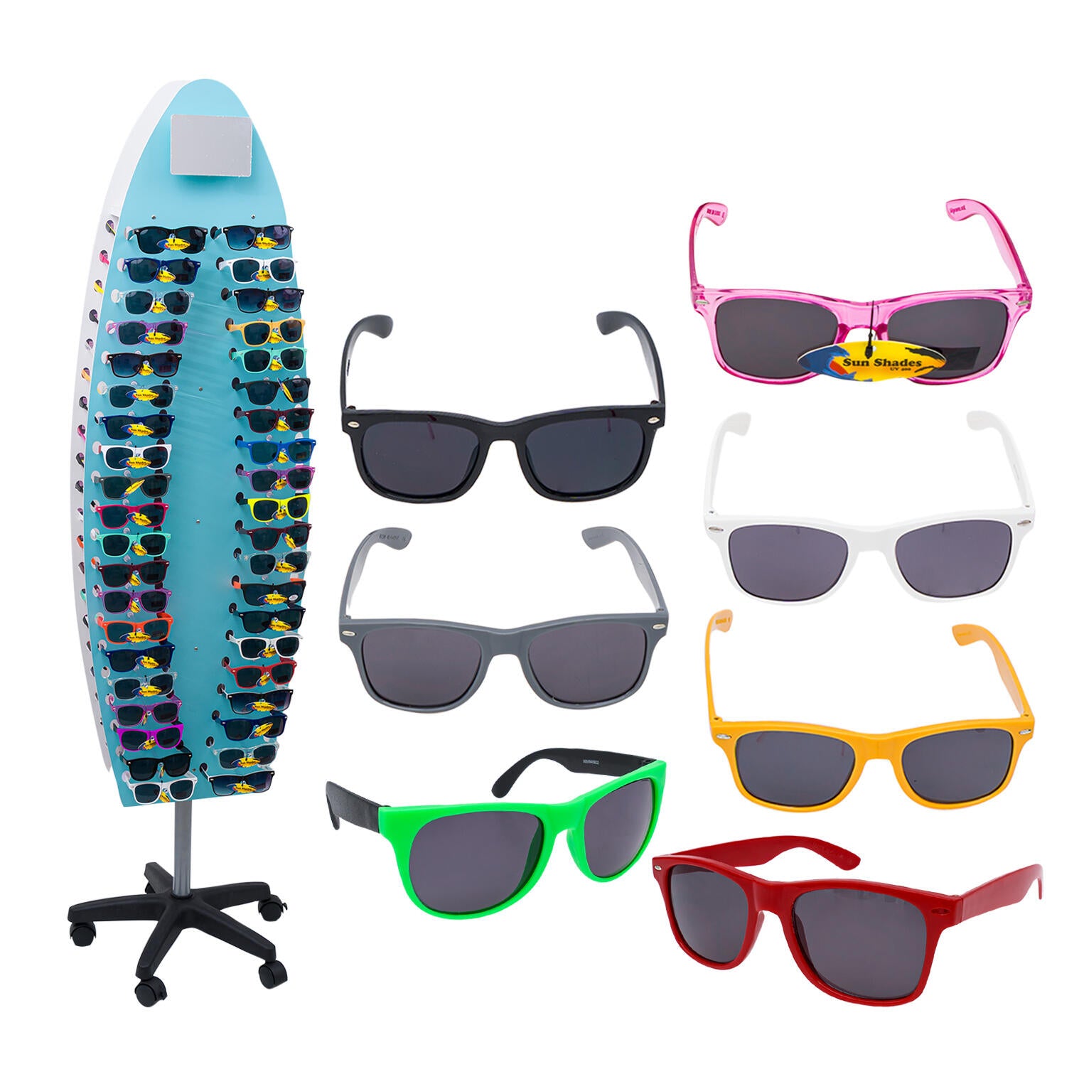 Sun Shades Sunglasses Classic Wayfarer Style Assorted Colors