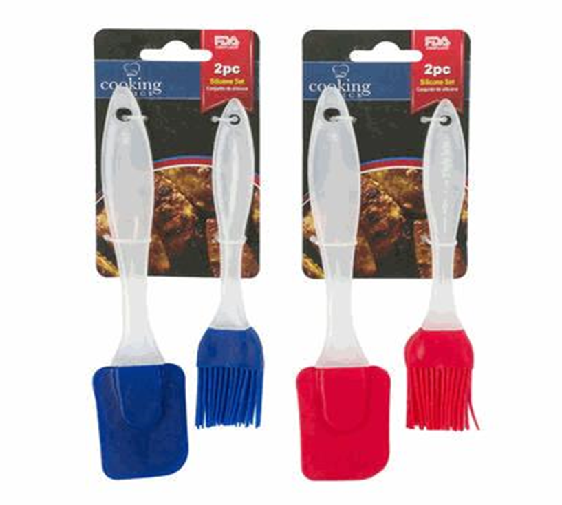 2 Piece Silicone Spatula Set – 7" & 6.8" Assorted Colors