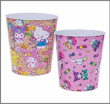 WASTE BIN,9.5"HELLO KITTY &FRI