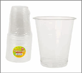 PLASTIC CUP,20pk 9oz CLEAR