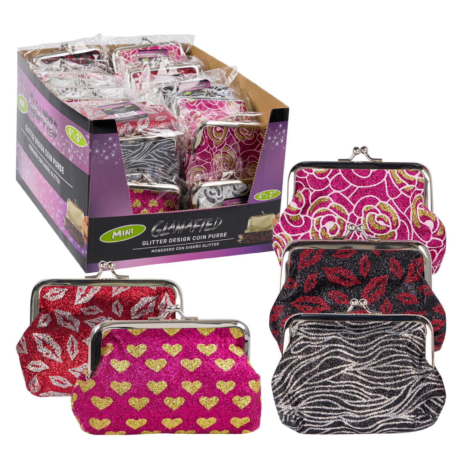 Coin Purse- 4''- 6 Assorted Colors