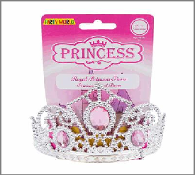 CROWN,PRINCESSw/RHINSTONE PINK