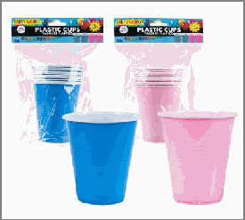 PLASTIC CUP,10pk 16oz PINK/LT.