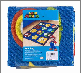 AREA RUG,54"Lx40"W SUPERMARIO