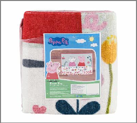 AREA RUG,69"Lx52"W PEPPA PIG F