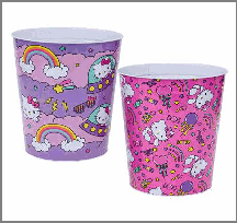 WASTE BIN,9.5"HELLO KITTY  2AS