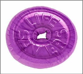 PLUSH PILLOW,10" CANDY SHP LIF